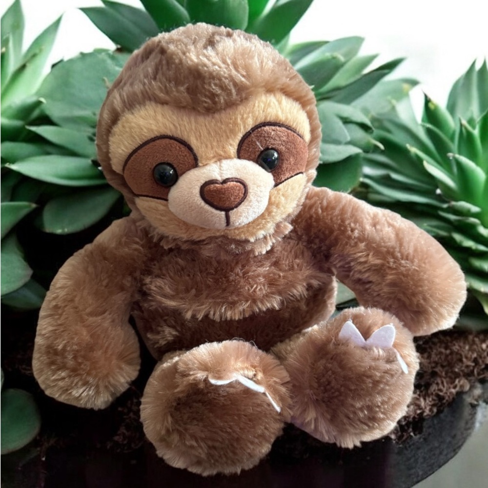 Aroma Home Microwaveable Lavender Insert Warm Hugs Brown Sloth Plush Heating Pad